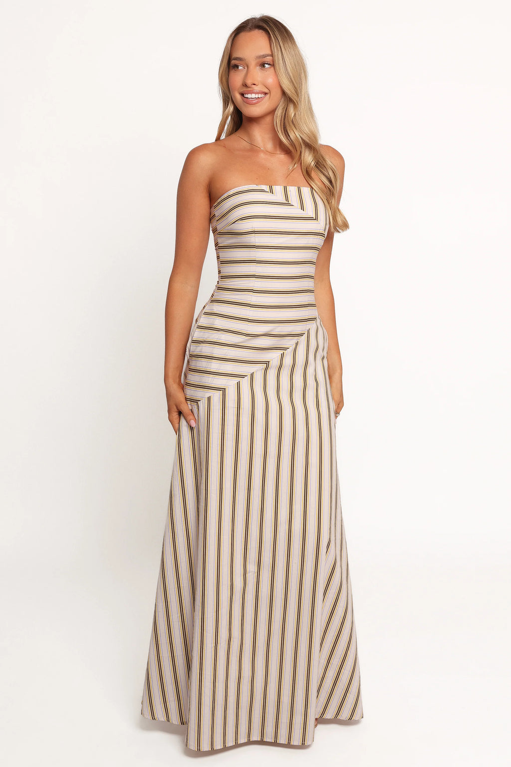 Maliah Maxi Dress - Vory Stripe