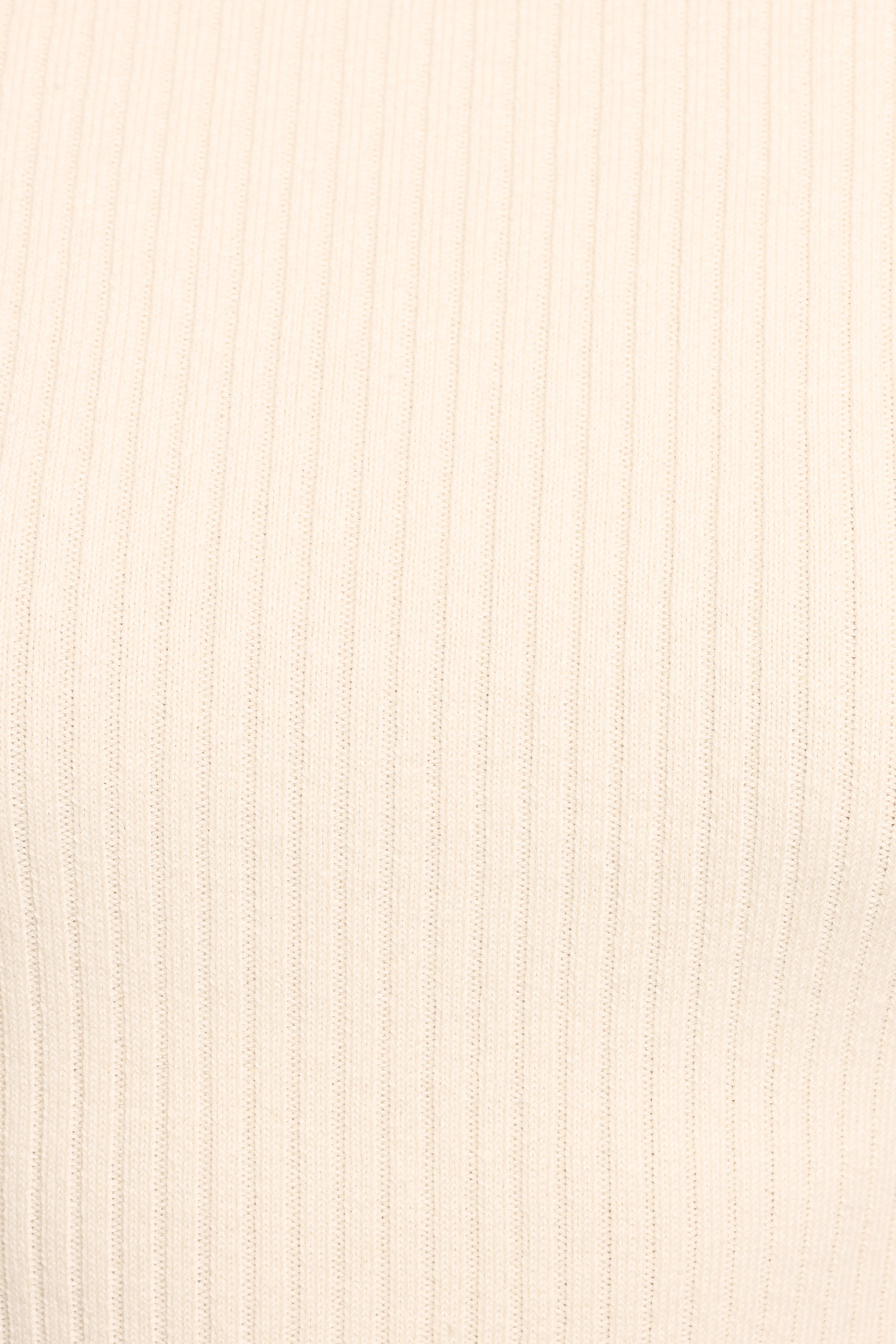 Fleur Ribbed Knit Top - Cream