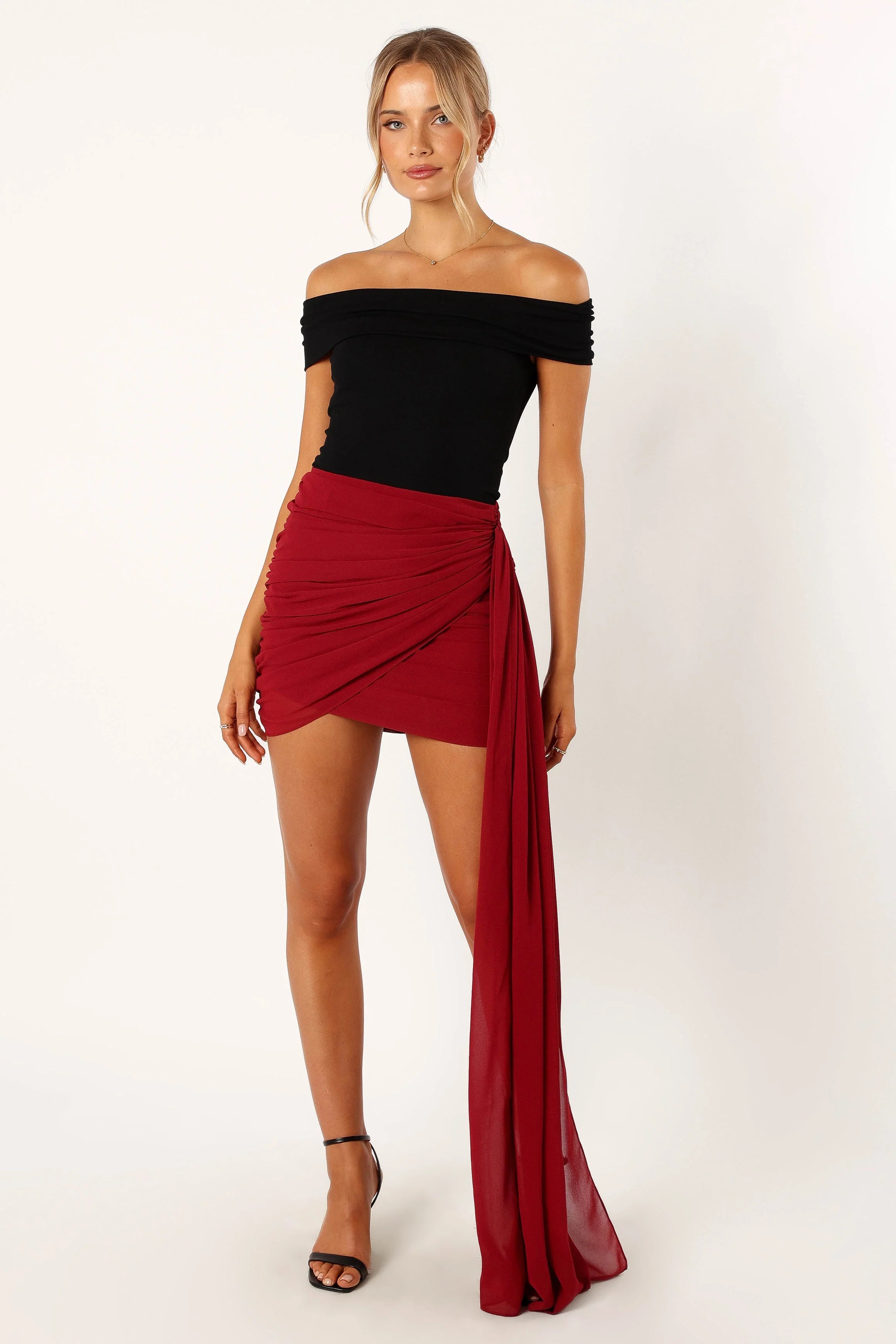 Night Lover Mini Skirt - Merlot