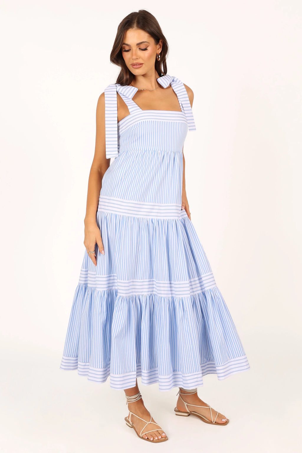 Bella Maxi Dress - Blue Stripe