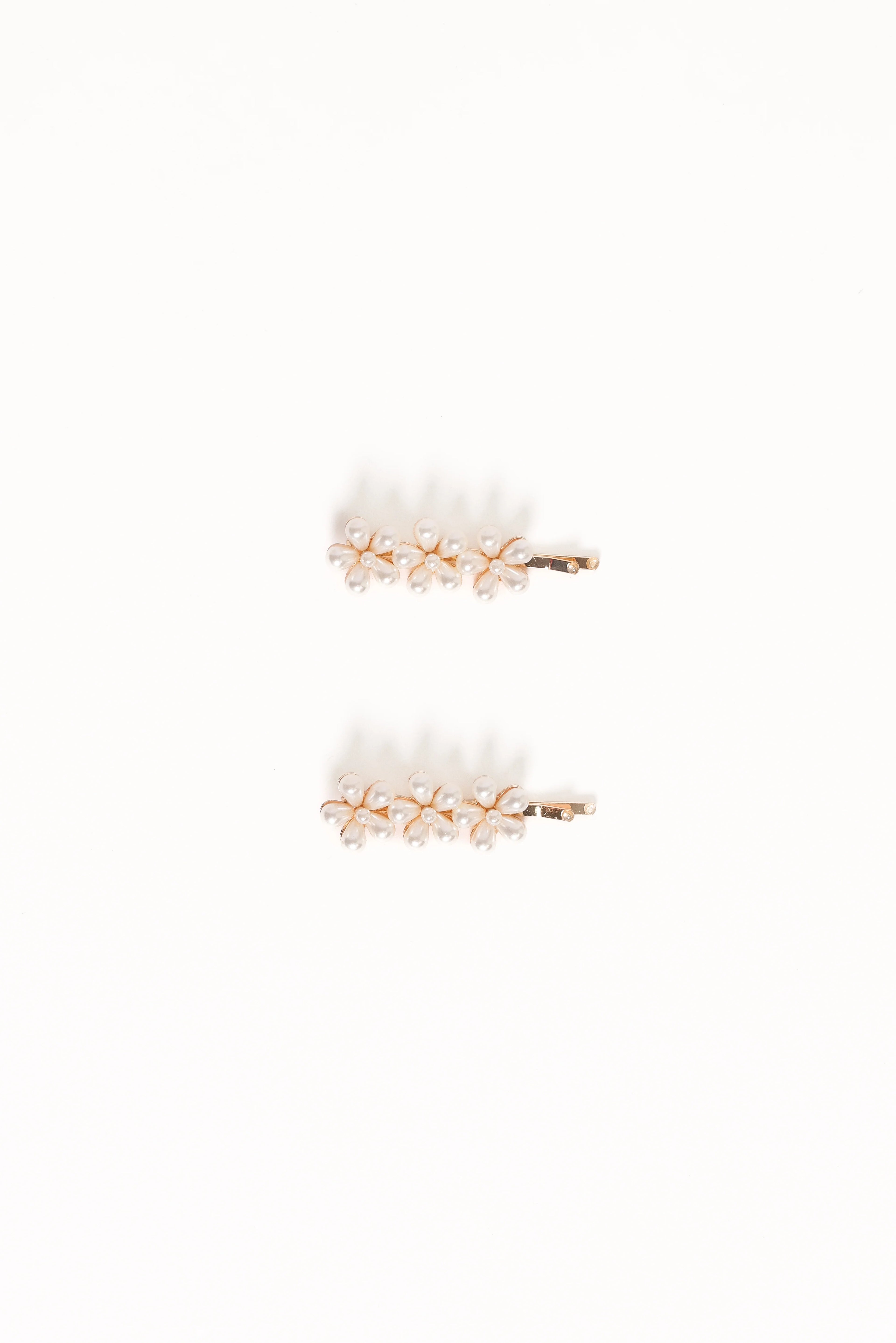 Isabella Hair Clip Set - Pearl