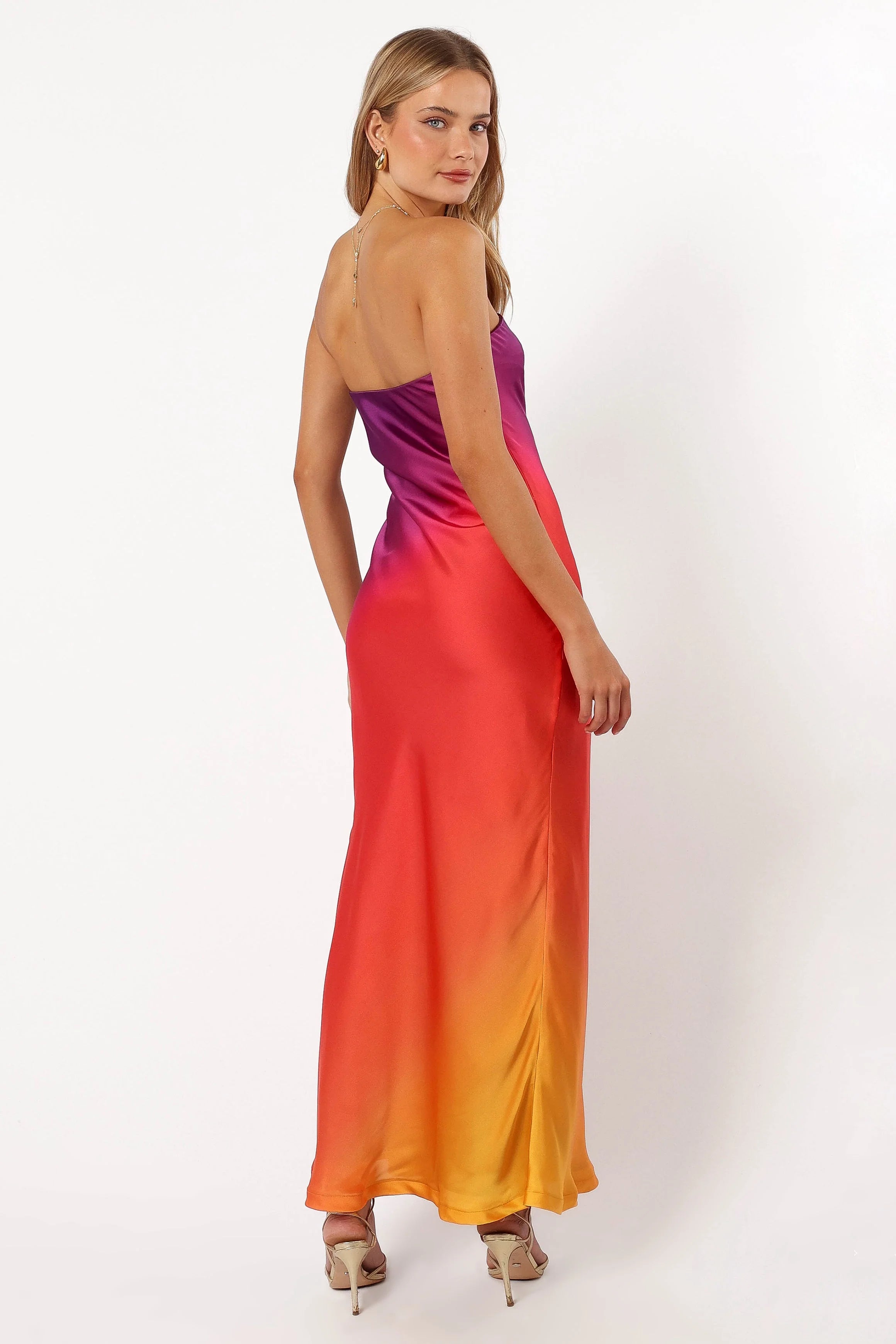 Mallory Strapless Maxi Dress - Sunset Cosmo