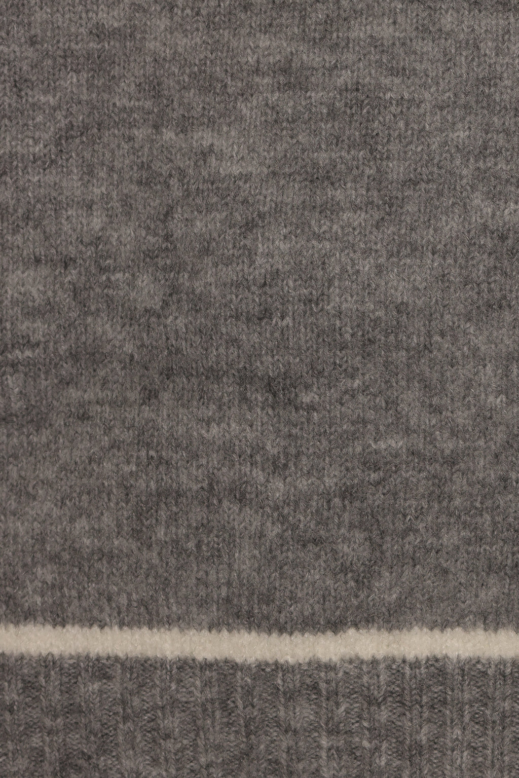 Rylee Contrast Hem Knit Sweater - Grey