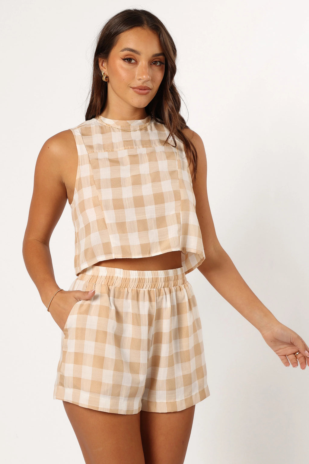 Jemmy Top - Beige Check
