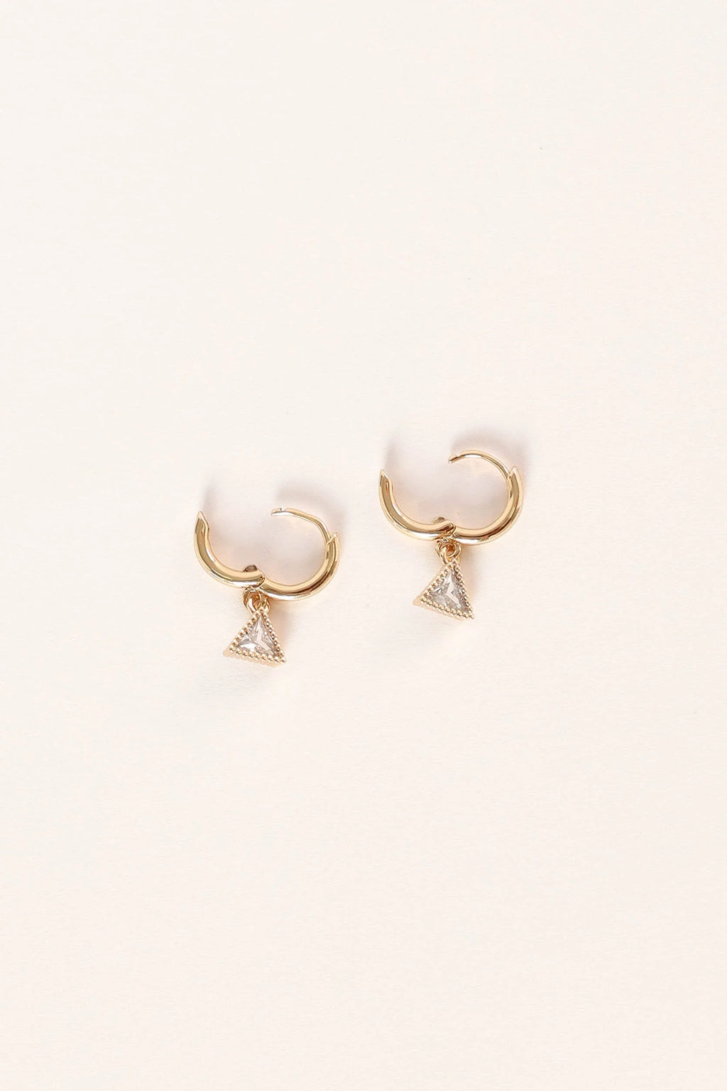 Regina Triangle Drop Earrings - Gold