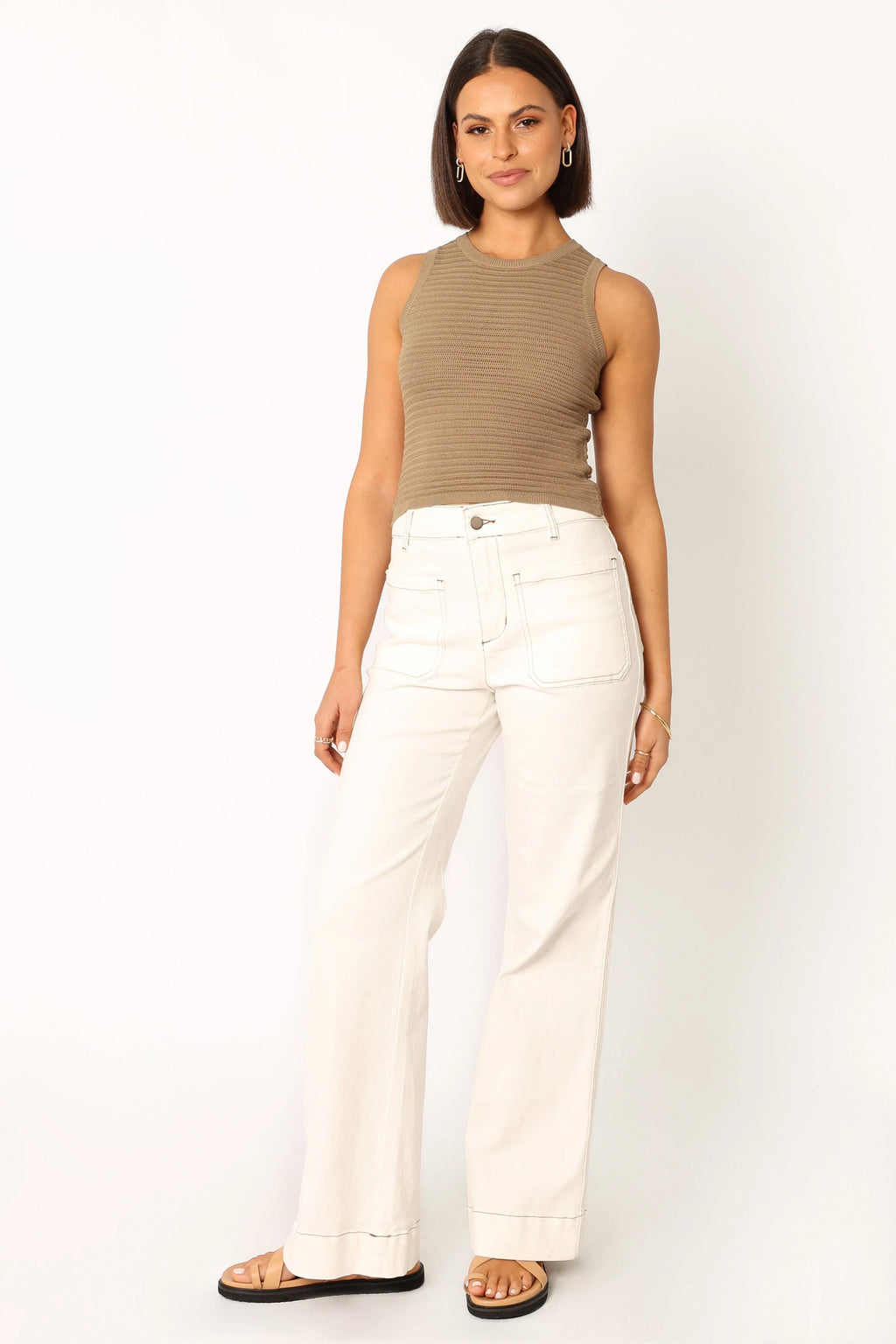 Maisey Knit Tank - Olive
