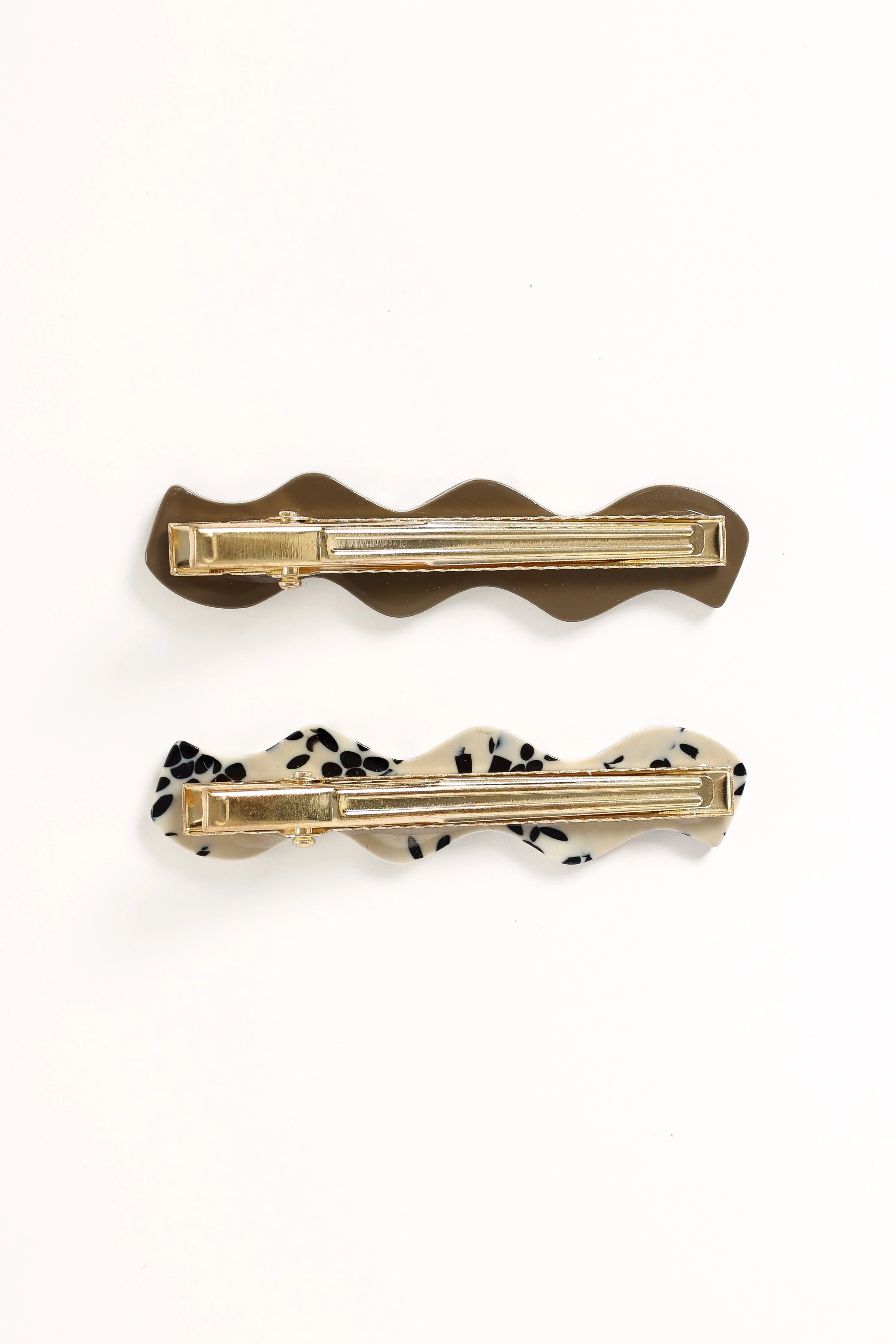 Cheri Hair Clips - Brown