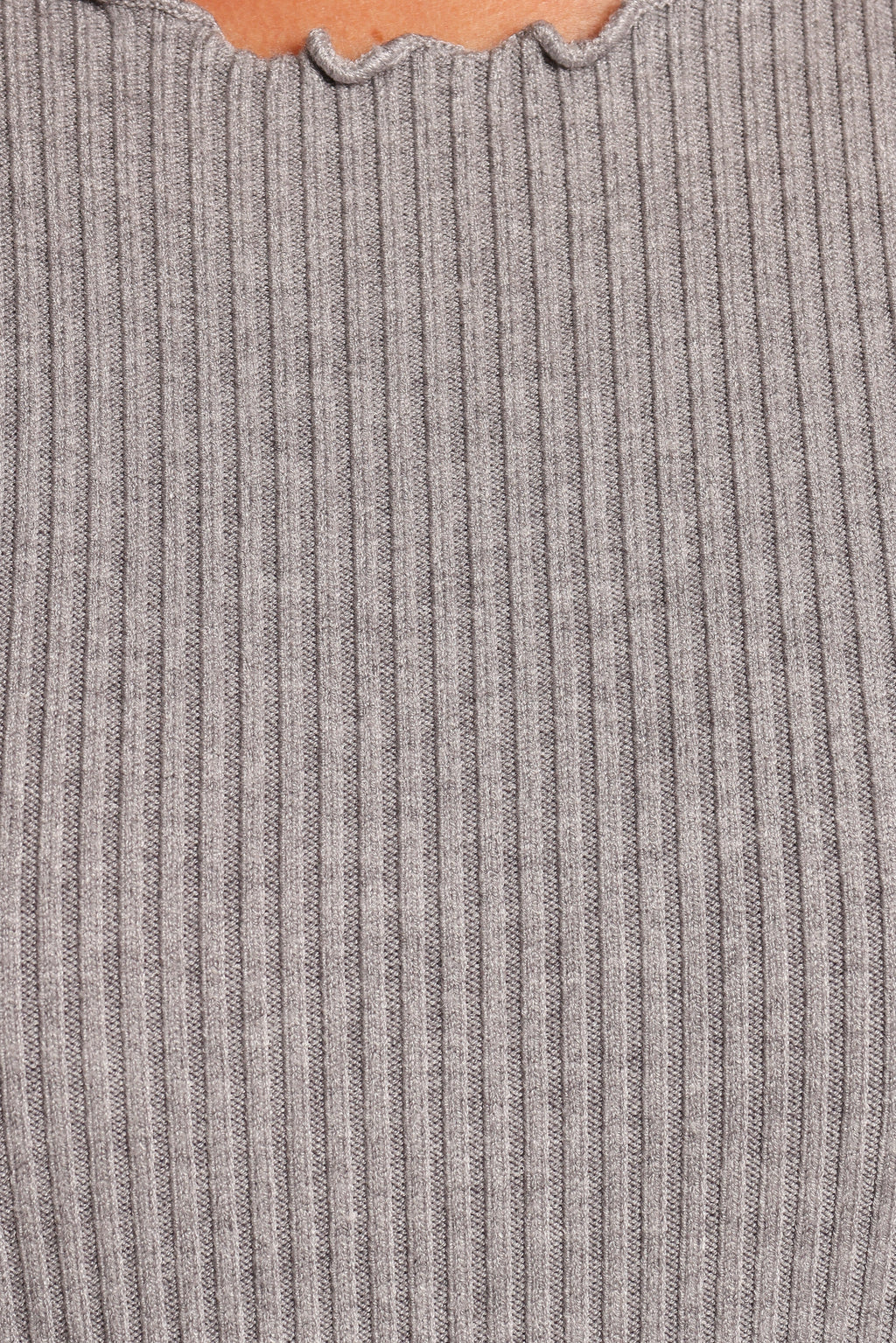 Kya Short Sleeve Knit Top - Light Grey