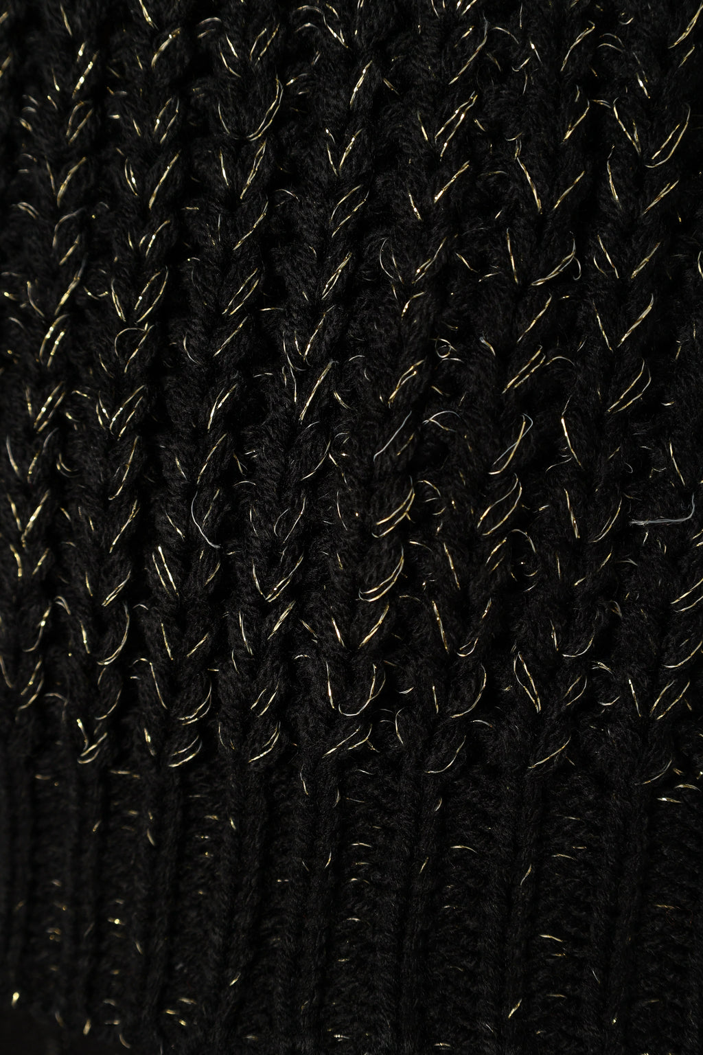Eleanor Lurex Shine Knit Sweater - Black