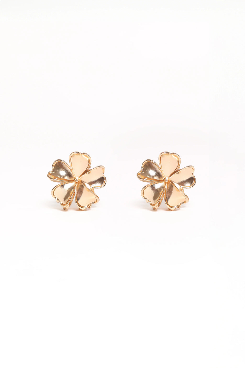 Tiffany 2 Pack Flower Hair Clips - Gold