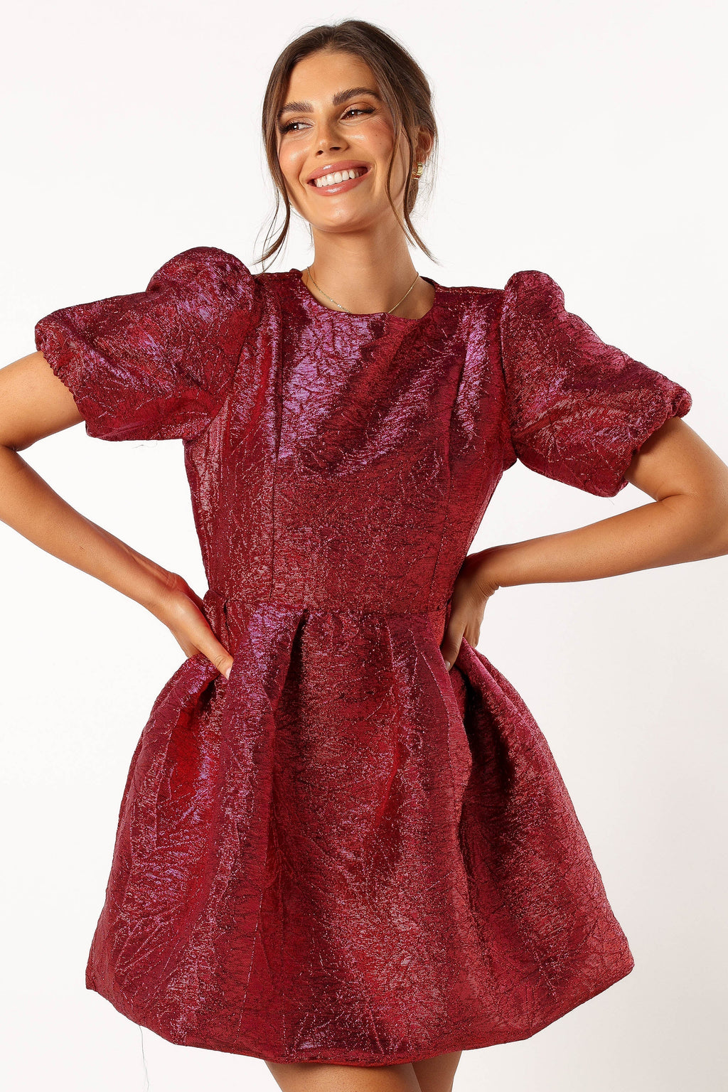 Jadore Mini Dress - Red Magenta