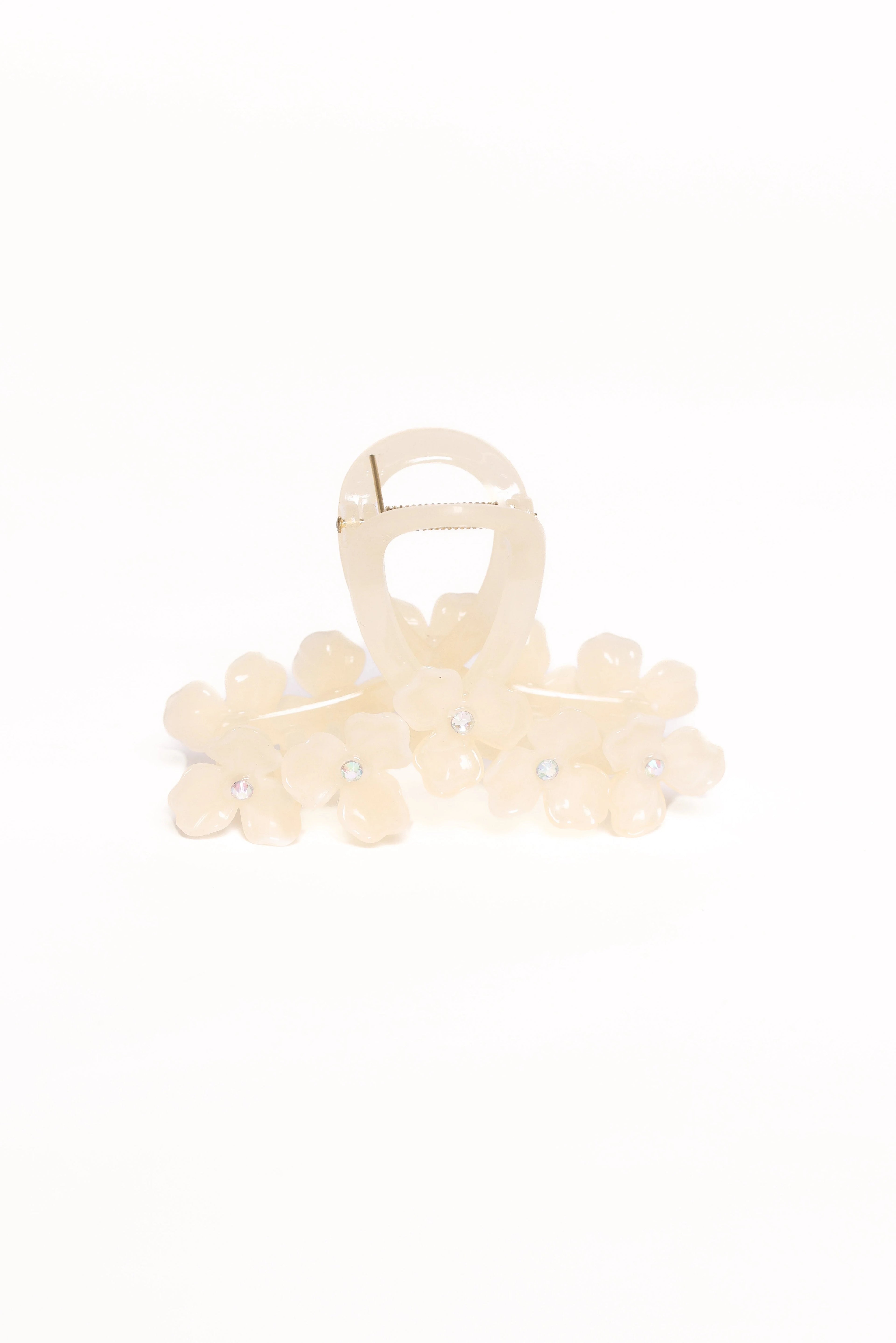Shiloh Flower Hair Clip - Cream