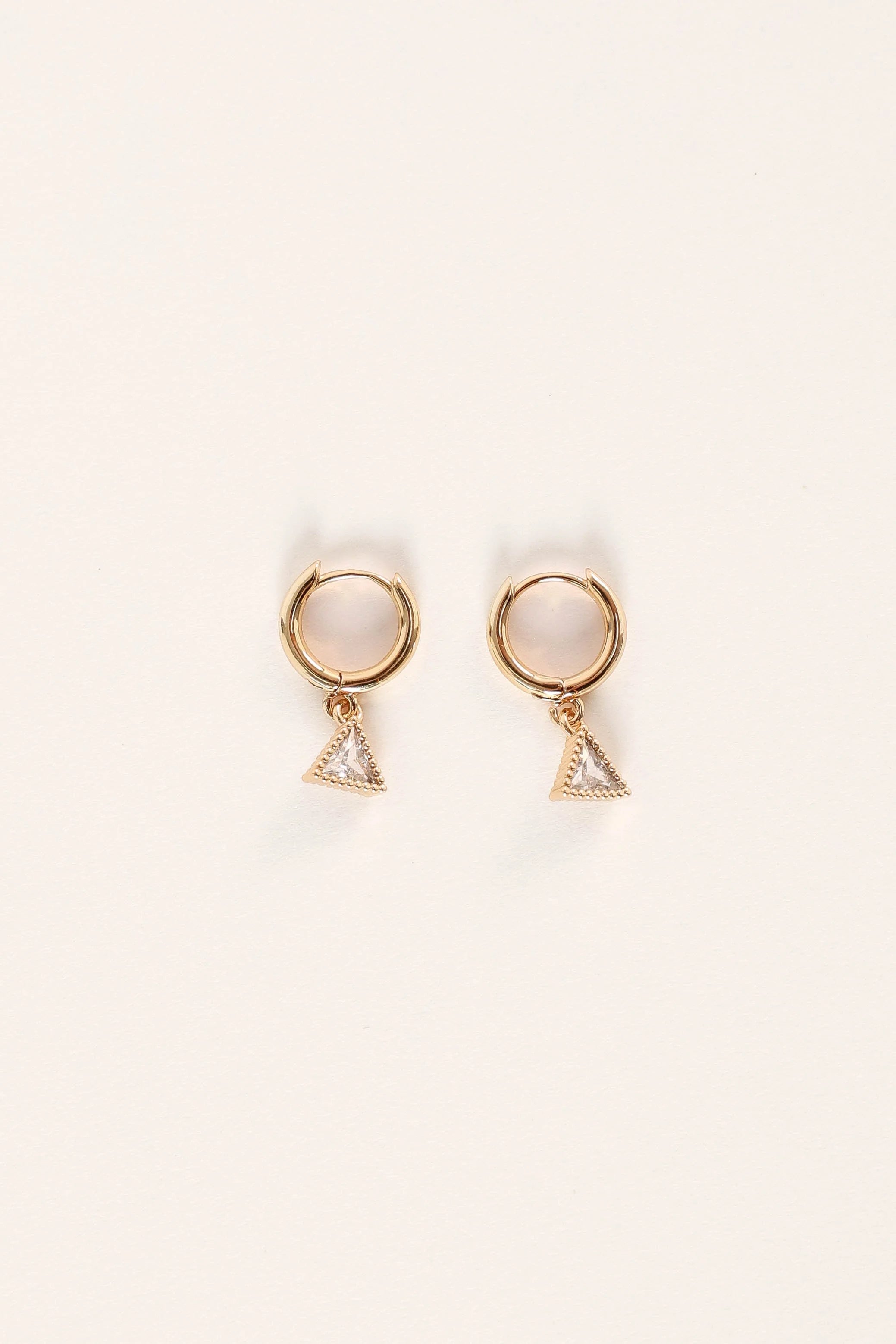 Regina Triangle Drop Earrings - Gold