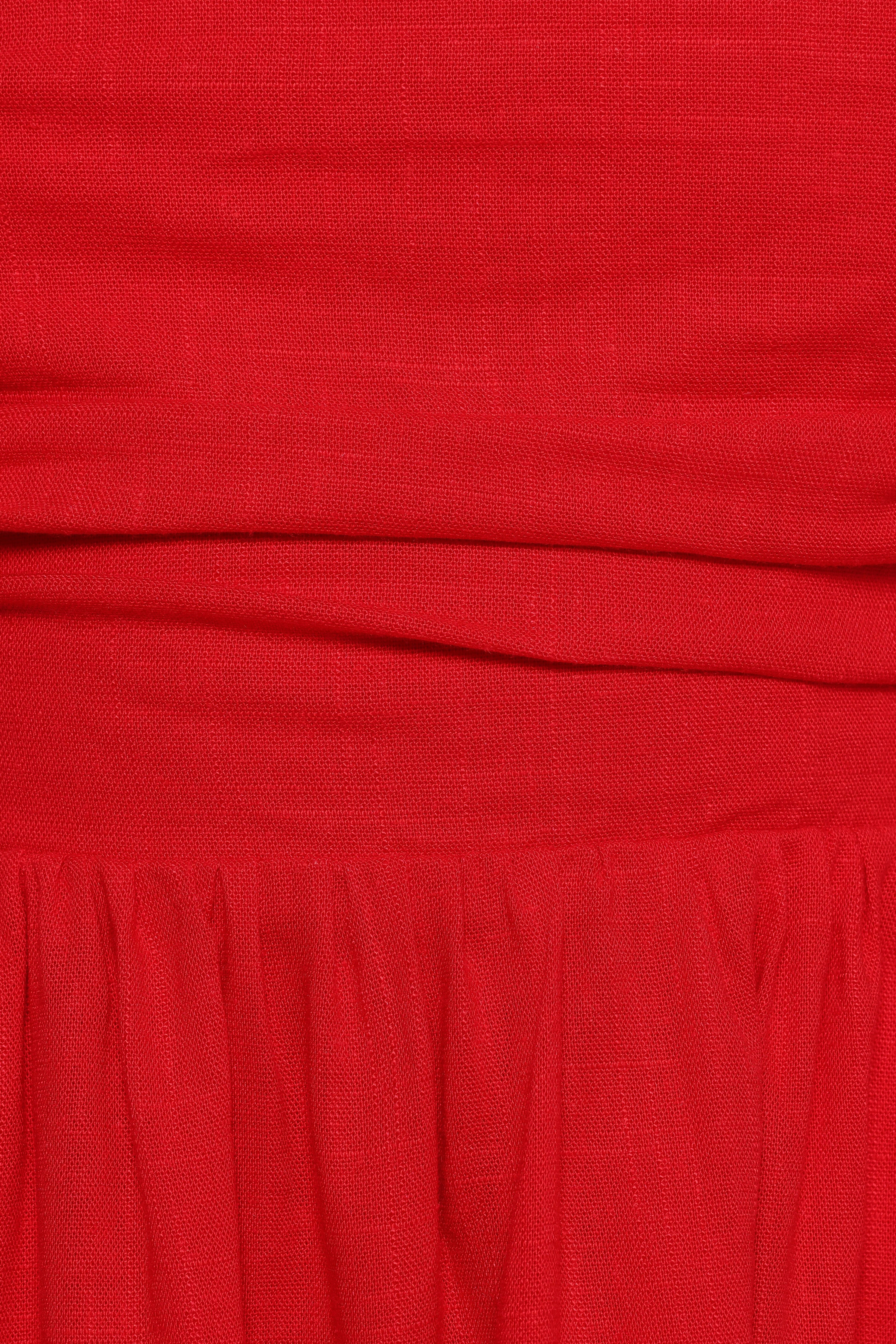 Katy Strapless Mini Dress - Red