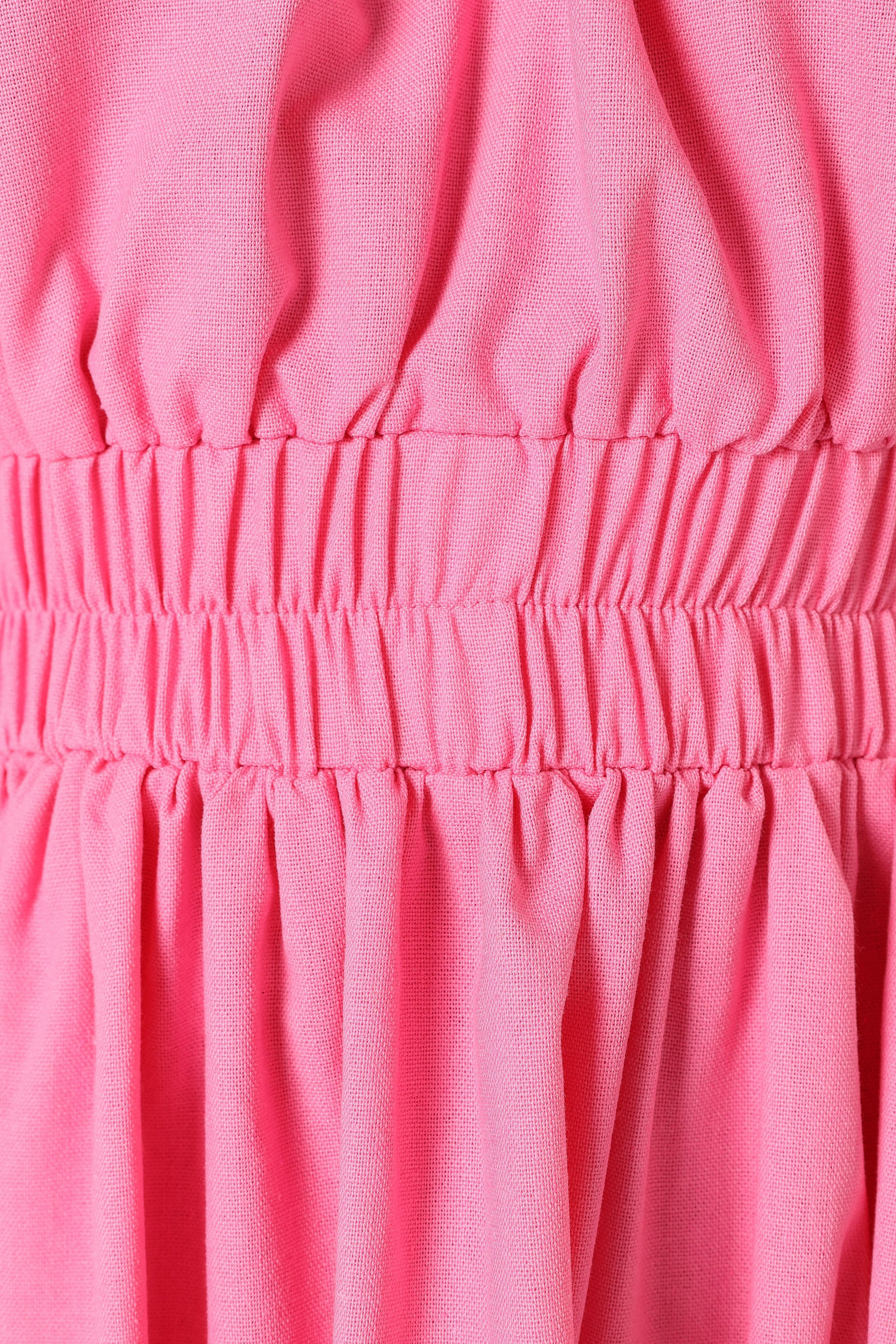 Kailey One Shoulder Maxi Dress - Hot Pink