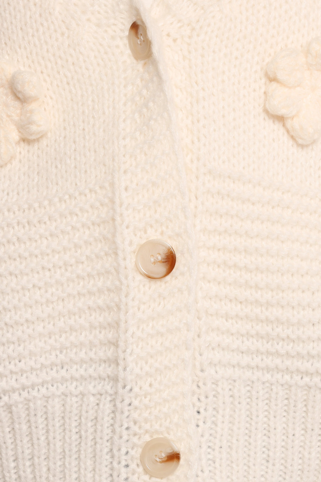 Harlee Flower Cardigan - White