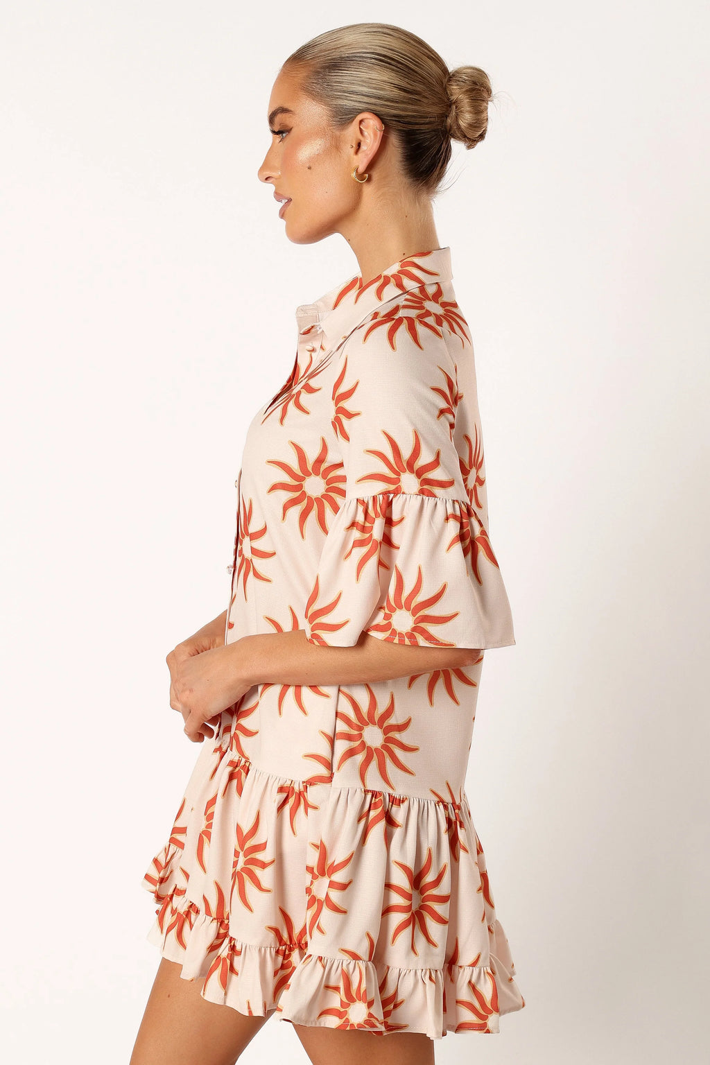 Ren Long Sleeve Mini Dress - Soleil