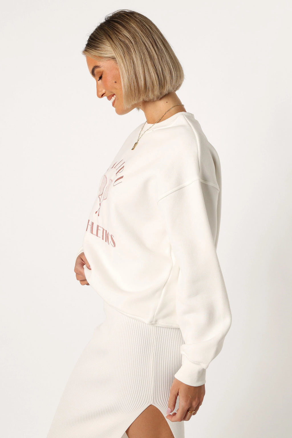 Cielo Malibu Athletics Sweatshirt - White