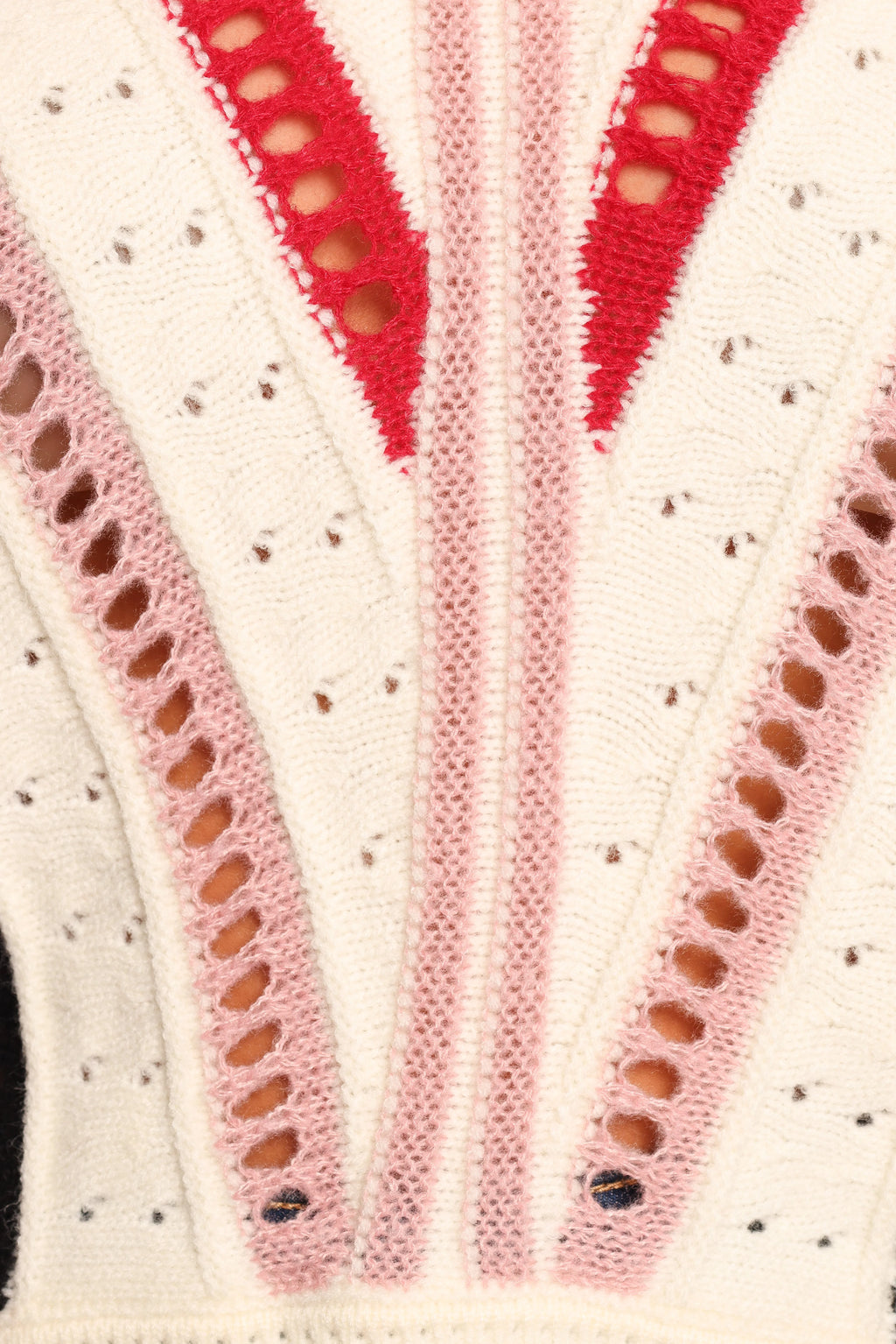 Marie Stripe Knit Sweater - White