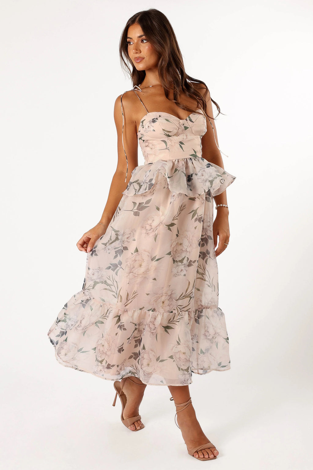 Kennie Midi Dress - Pink Floral