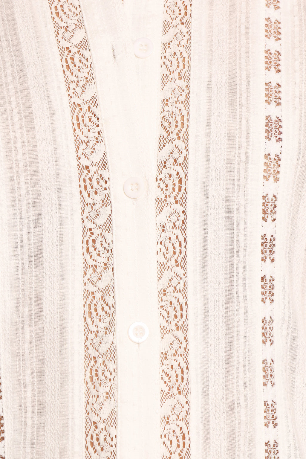 Nea Lace Detail Top - White