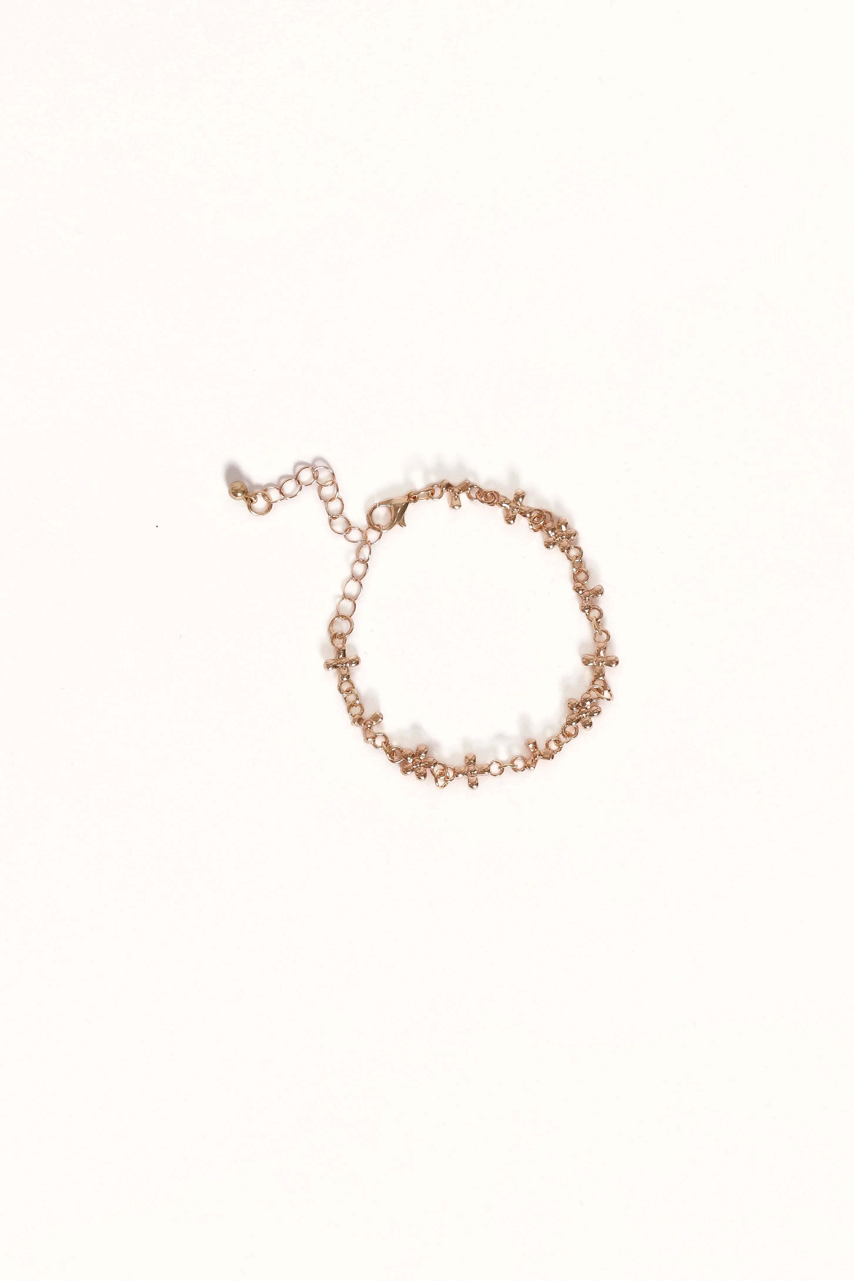 Hannah Flower Bracelet - Gold