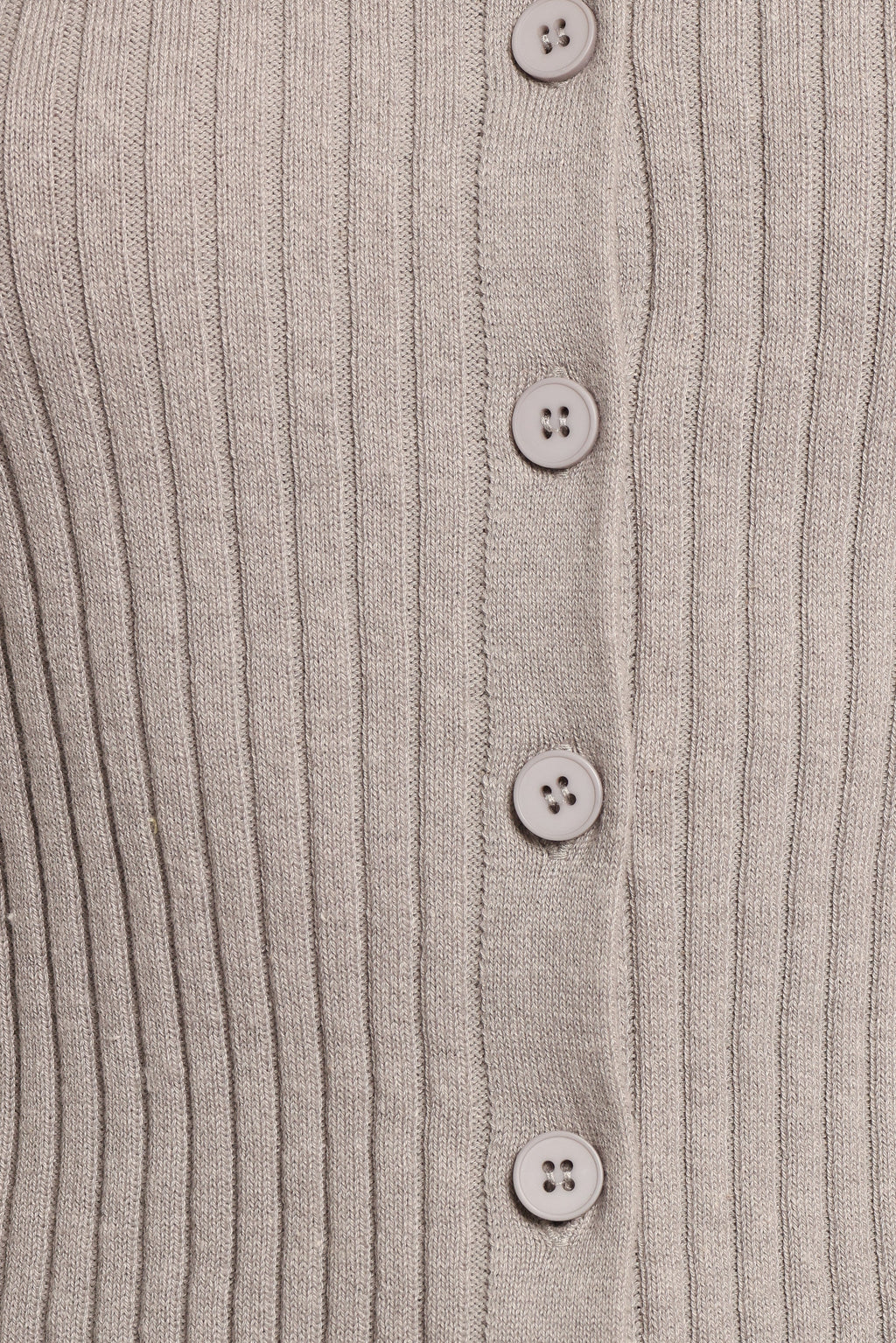 Searie Ribbed Cardigan Top - Grey