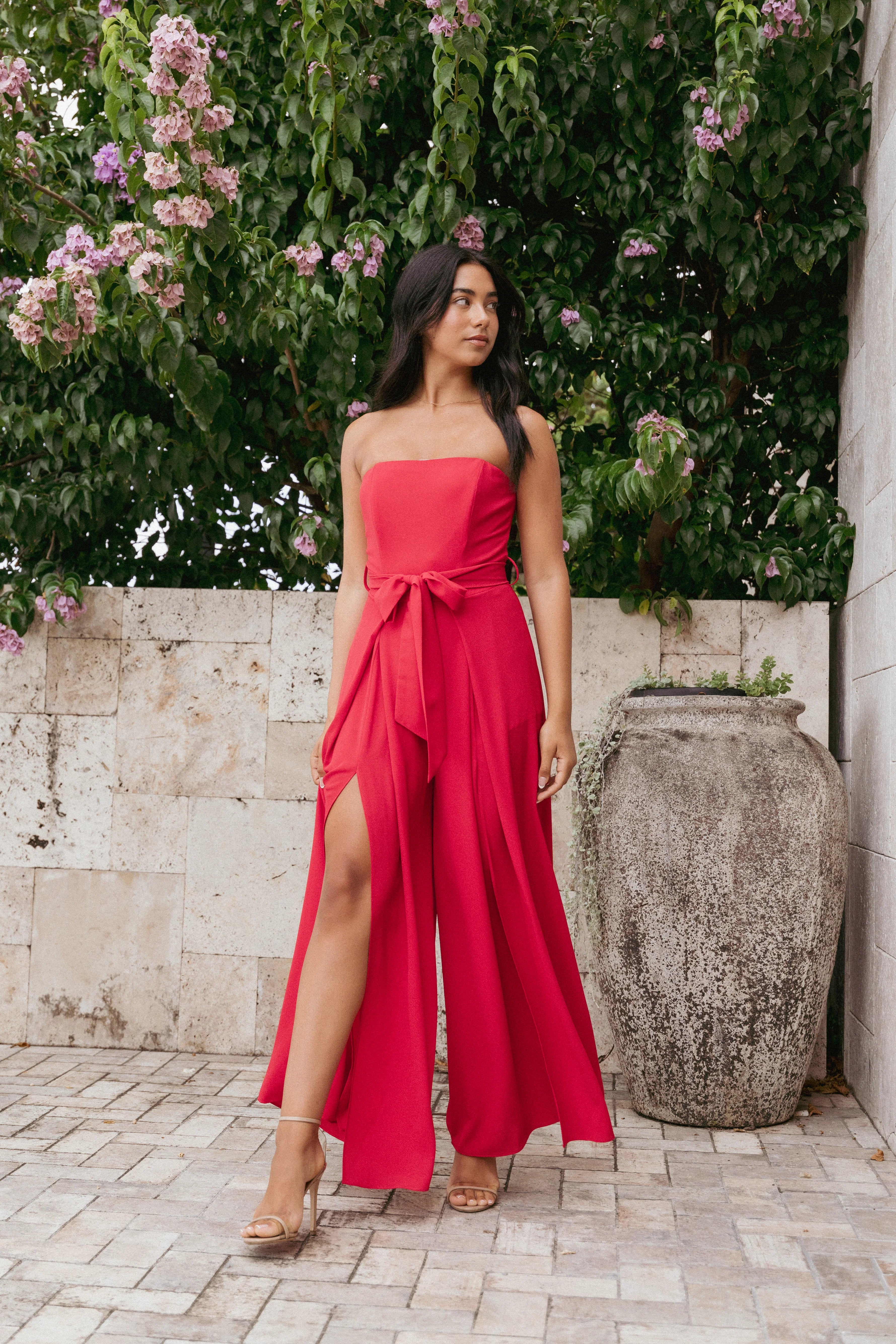 Chanellie Jumpsuit - Red