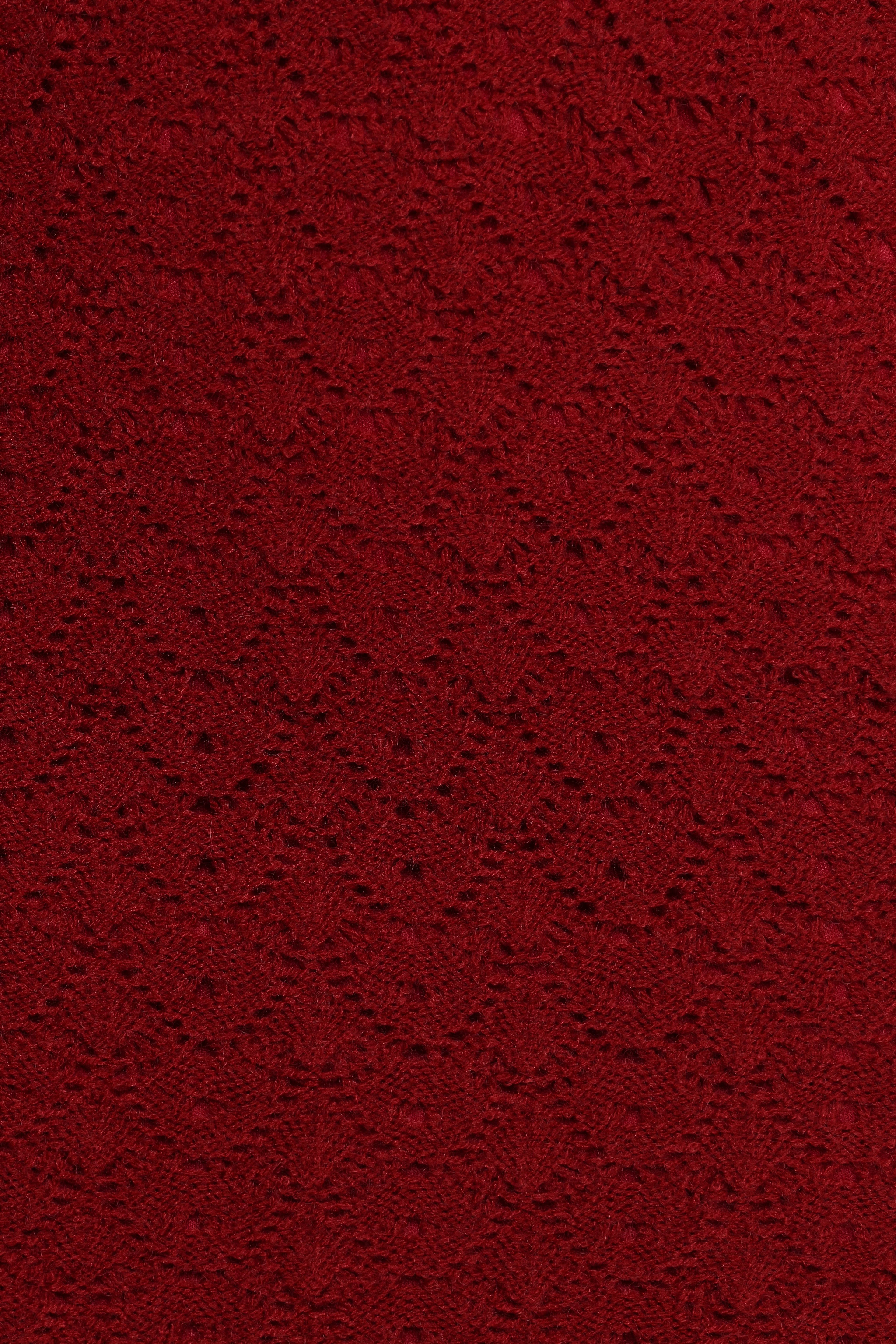 Suzzie Textured Knit Skirt/Cardi Set - Oxblood
