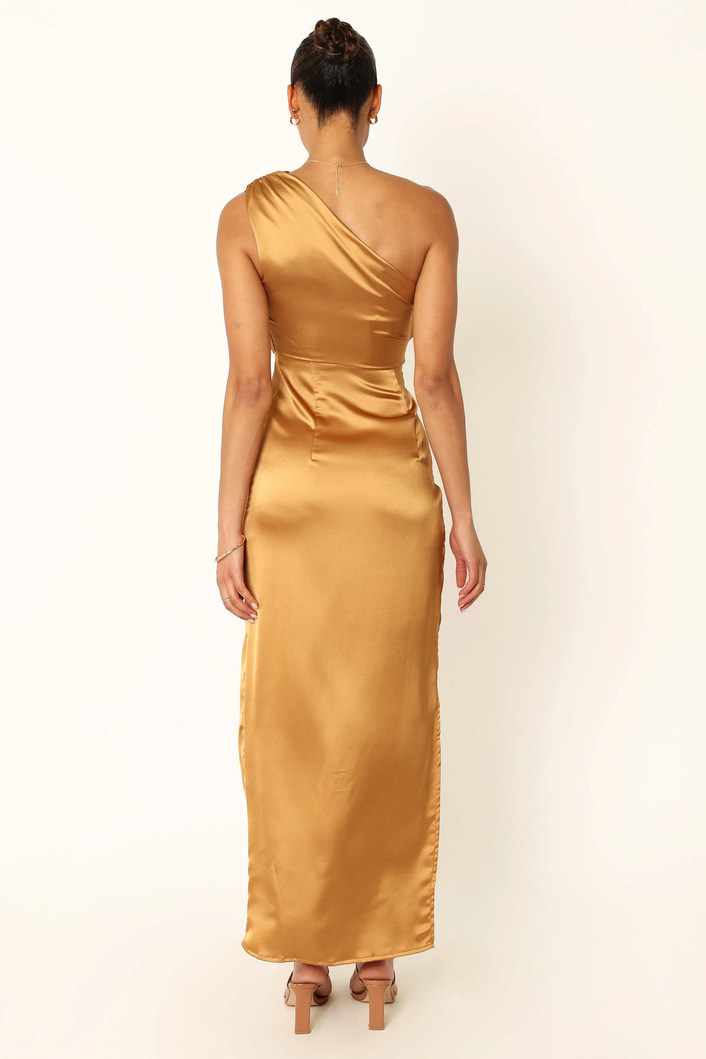 Nadia One Shoulder Maxi Dress - Bronze
