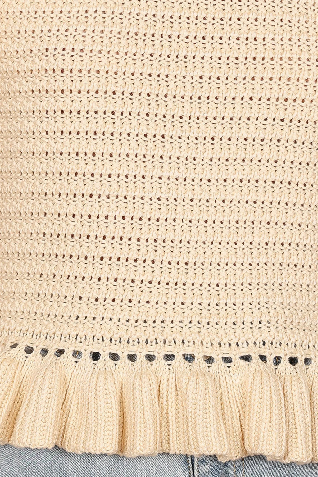Katia Frill Knitted Top - Cream