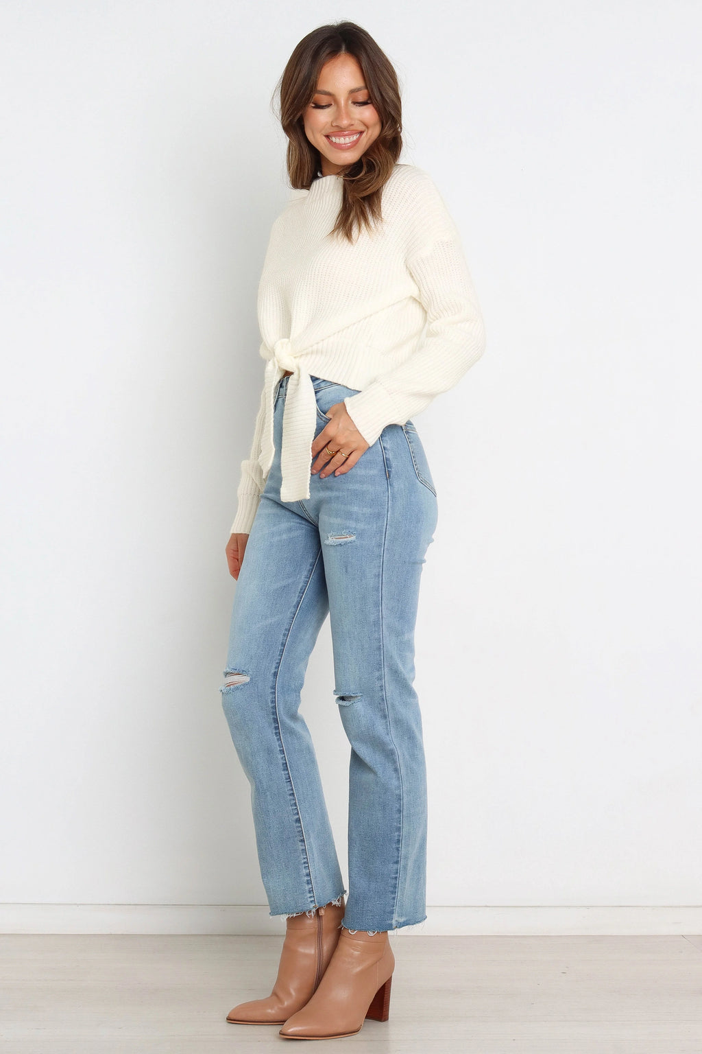 Captivate Knit Sweater - Cream