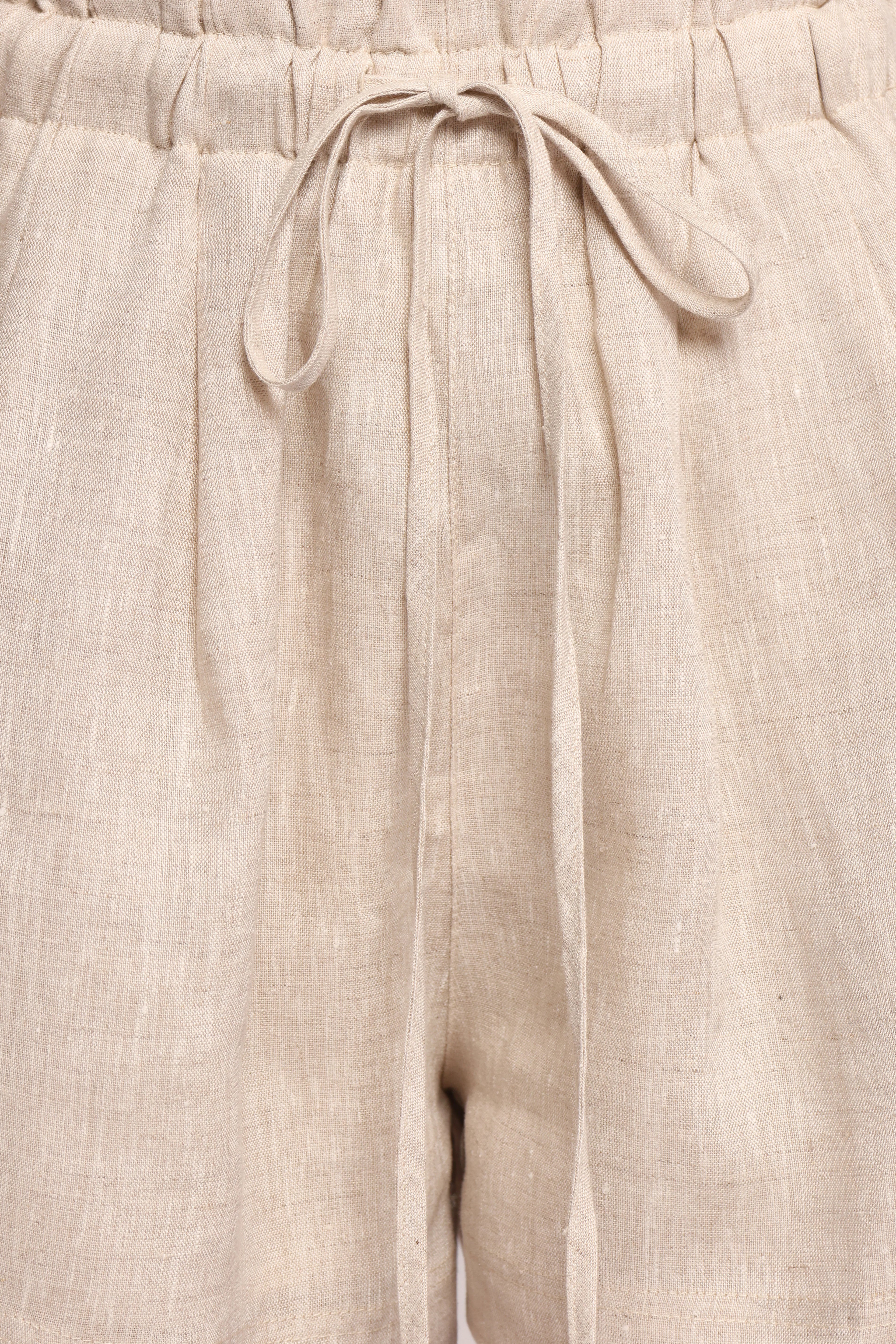 Daley Linen Shorts - Beige