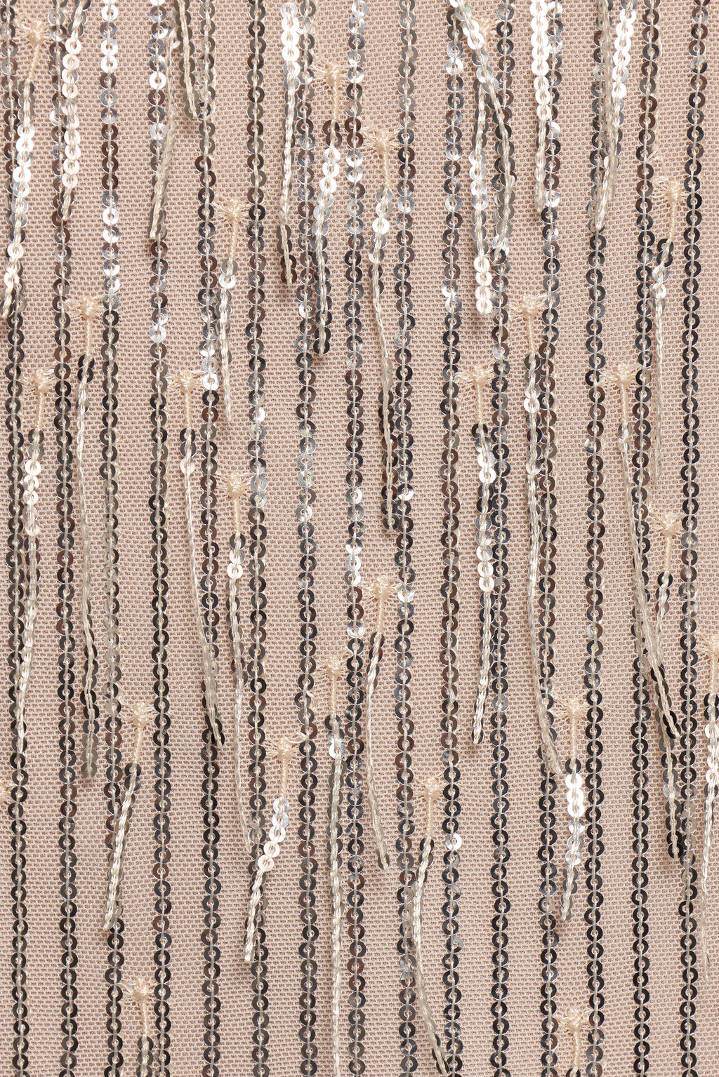 Serena Sequin Mini Dress - Nude/Silver