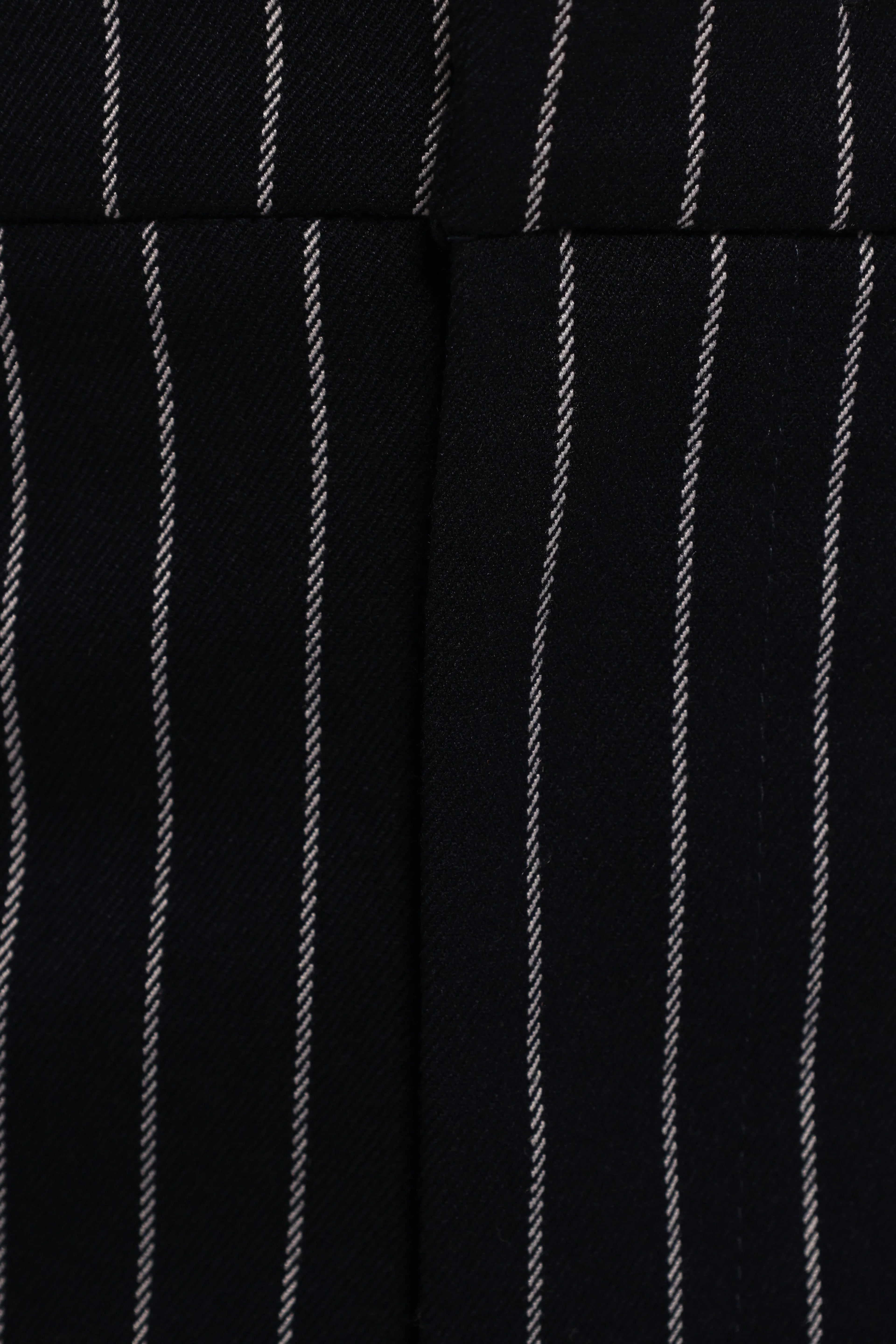 Ellory Midi Skirt - Navy Pinstripe