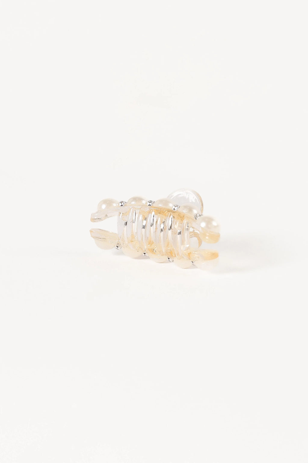 Lile Pearl Hair Clip - White