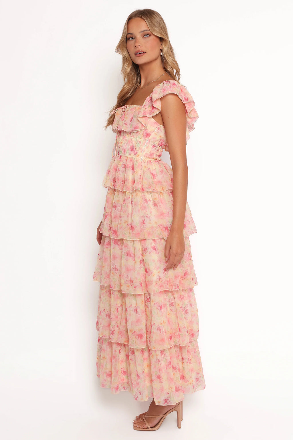 Belle Maxi Dress - Pink Floral
