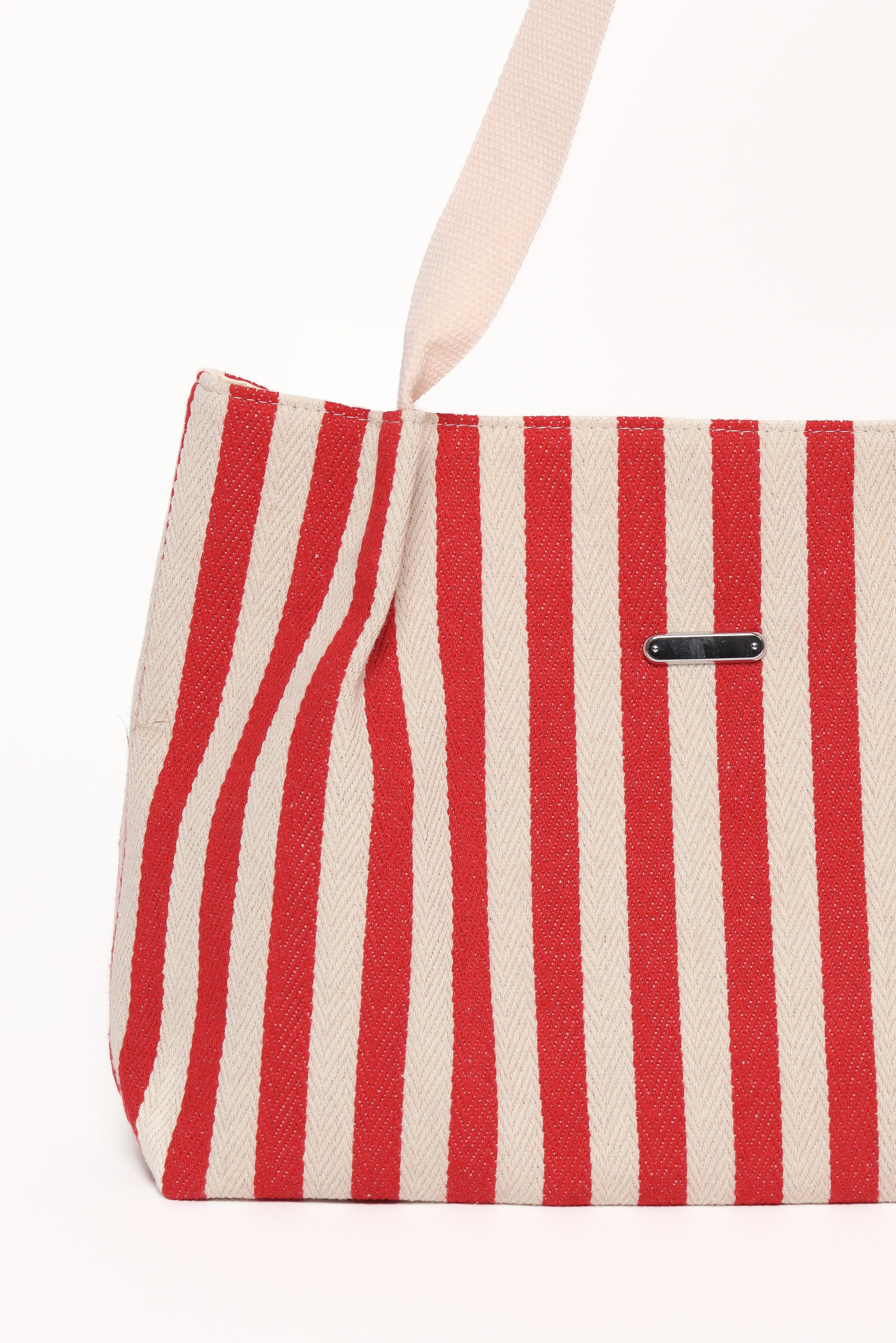 Ruby Beach Bag - Red Stripe