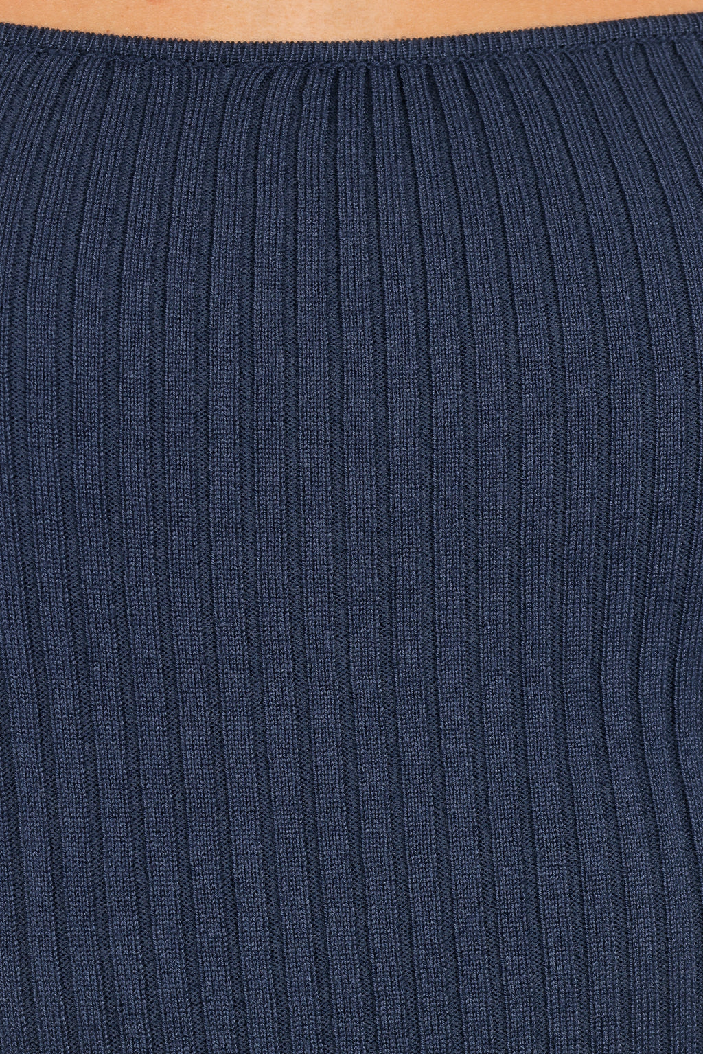 Shani Ribbed Knit Top - Dusty Blue